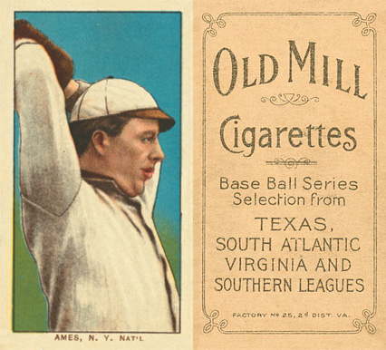1909 White Borders Old Mill Ames, N.Y. Nat'l #8 Baseball Card