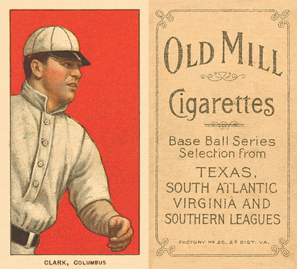1909 White Borders Old Mill Clark, Columbus #90 Baseball Card