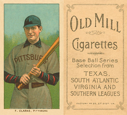 1909 White Borders Old Mill F. Clarke, Pittsburgh #91 Baseball Card