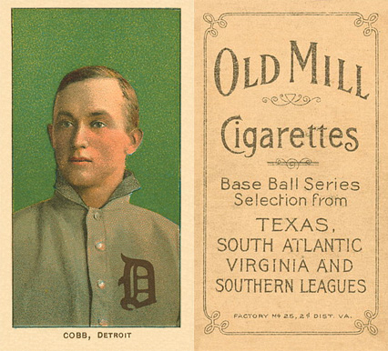 1909 White Borders Old Mill Cobb, Detroit #95 Baseball Card