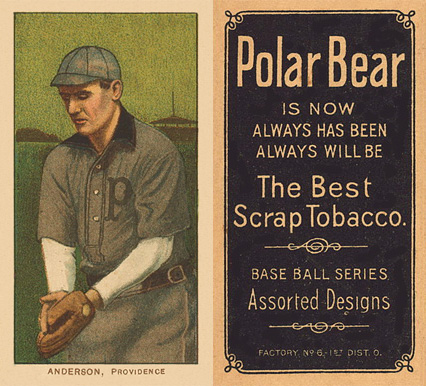 1909 White Borders Polar Bear Anderson, Providence #10 Baseball Card
