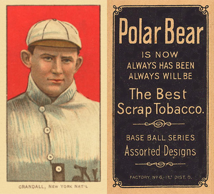 1909 White Borders Polar Bear Crandall, New York Nat'L #108 Baseball Card