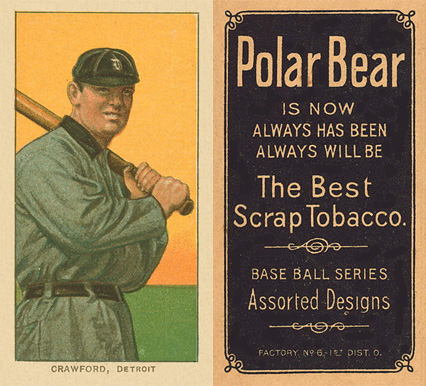 1909 White Borders Polar Bear Crawford, Detroit #112 Baseball Card