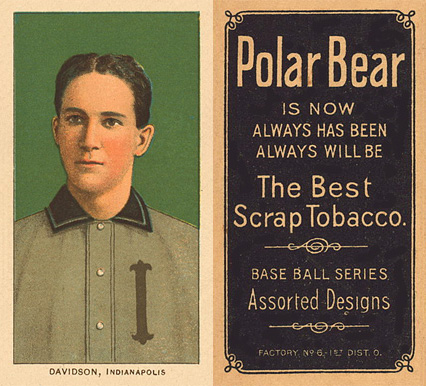 1909 White Borders Polar Bear Davidson, Indianapolis #119 Baseball Card