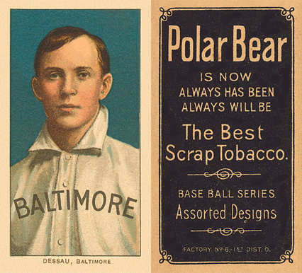 1909 White Borders Polar Bear Dessau, Baltimore #127 Baseball Card