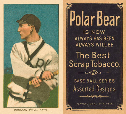 1909 White Borders Polar Bear Doolan, Phila. Nat'L #138 Baseball Card