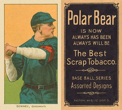 1909 White Borders Polar Bear Downey, Cincinnati #144 Baseball Card