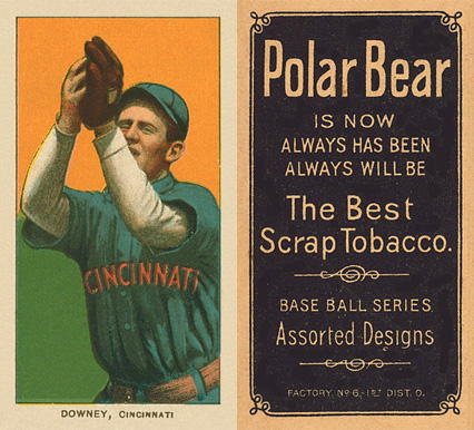 1909 White Borders Polar Bear Downey, Cincinnati #145 Baseball Card