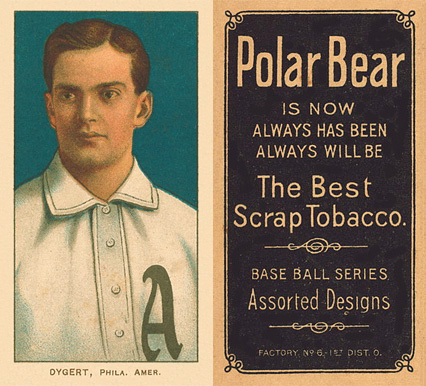 1909 White Borders Polar Bear Dygert, Phila. Amer. #157 Baseball Card