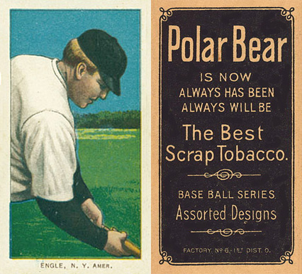 1909 White Borders Polar Bear Engle, N.Y. Amer. #164 Baseball Card