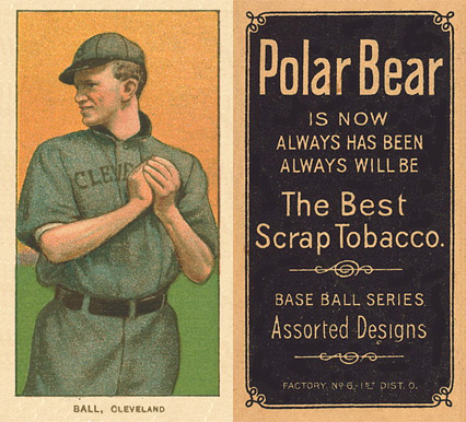1909 White Borders Polar Bear Ball, Cleveland #17 Baseball Card