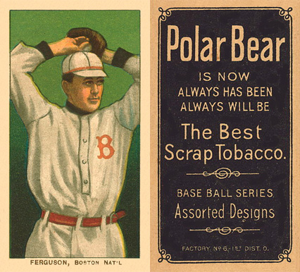 1909 White Borders Polar Bear Ferguson, Boston Nat'L #170 Baseball Card