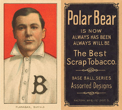 1909 White Borders Polar Bear Flanagan, Buffalo #174 Baseball Card