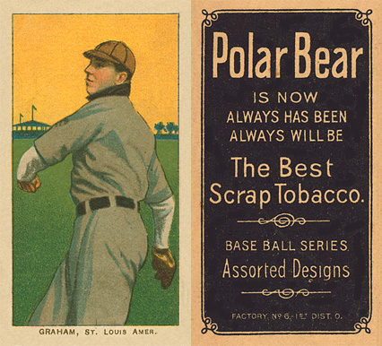 1909 White Borders Polar Bear Graham, St. Louis Amer. #191 Baseball Card