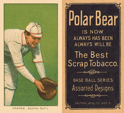 1909 White Borders Polar Bear Graham, Boston Nat'L #192 Baseball Card