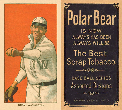 1909 White Borders Polar Bear Gray, Washington #193 Baseball Card