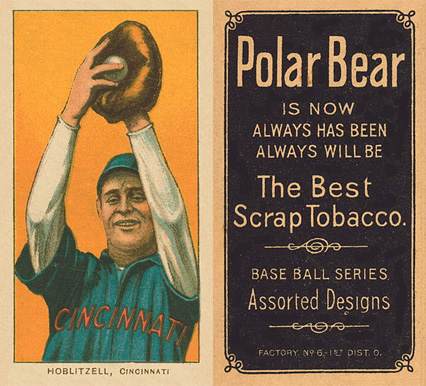 1909 White Borders Polar Bear Hoblitzell, Cincinnati #215 Baseball Card