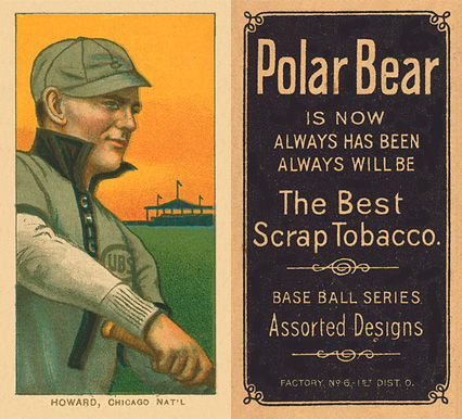 1909 White Borders Polar Bear Howard, Chicago Nat'L #220 Baseball Card