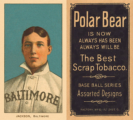1909 White Borders Polar Bear Jackson, Baltimore #231 Baseball Card