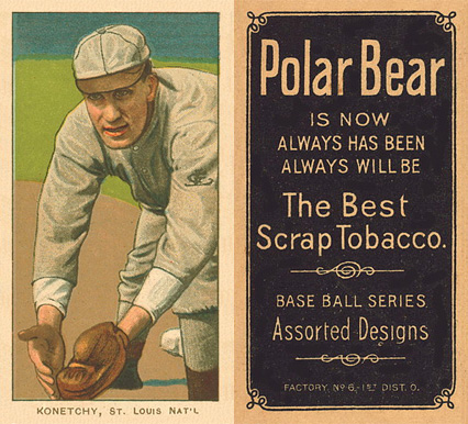 1909 White Borders Polar Bear Konetchy, St. Louis Nat'L #263 Baseball Card