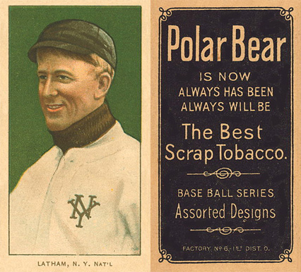 1909 White Borders Polar Bear Latham, N.Y. Nat'L #276 Baseball Card