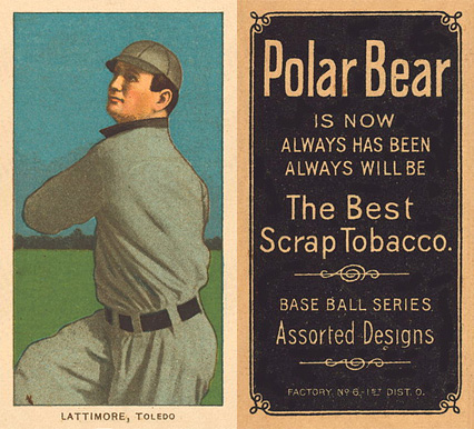 1909 White Borders Polar Bear Lattimore, Toledo #277 Baseball Card