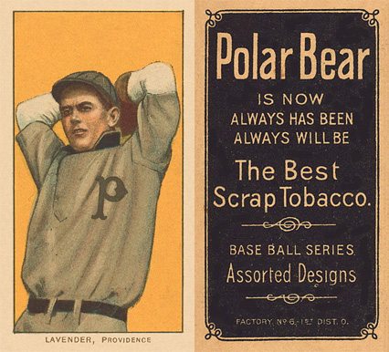 1909 White Borders Polar Bear Lavender, Providence #278 Baseball Card