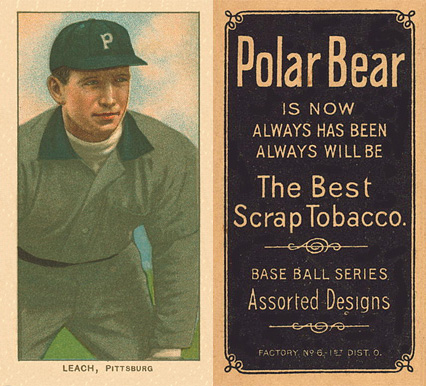 1909 White Borders Polar Bear Leach, Pittsburgh #279 Baseball Card