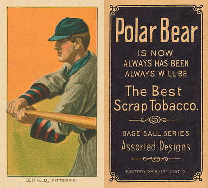 1909 White Borders Polar Bear Leifield, Pittsburgh #281 Baseball Card