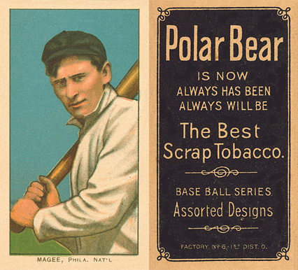 1909 White Borders Polar Bear Magee, Phil. Nat'L #297 Baseball Card