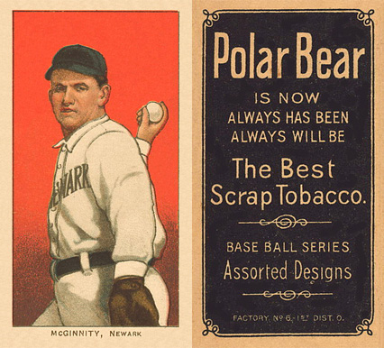 1909 White Borders Polar Bear McGinnity, Newark #318 Baseball Card