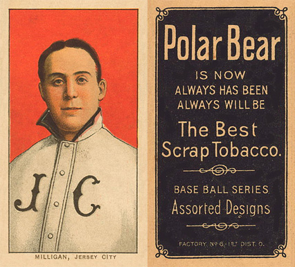 1909 White Borders Polar Bear Milligan, Jersey City #337 Baseball Card