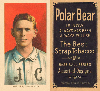 1909 White Borders Polar Bear Moeller, Jersey City #340 Baseball Card