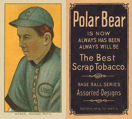 1909 White Borders Polar Bear Moran, Chicago Nat'L #343 Baseball Card
