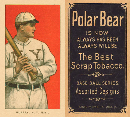 1909 White Borders Polar Bear Murray, N.Y. Nat'L #352 Baseball Card