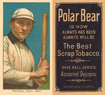 1909 White Borders Polar Bear Nichols, Phila. Amer. #359 Baseball Card
