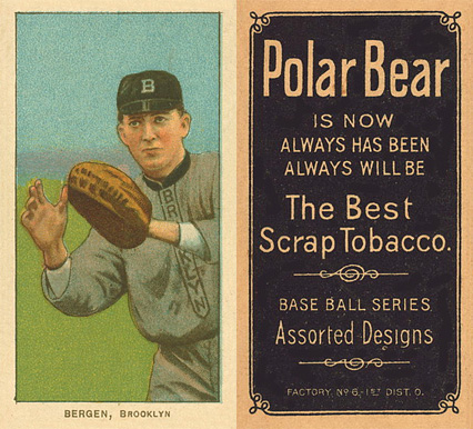 1909 White Borders Polar Bear Bergen, Brooklyn #36 Baseball Card
