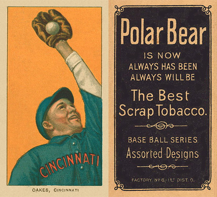 1909 White Borders Polar Bear Oakes, Cincinnati #361 Baseball Card