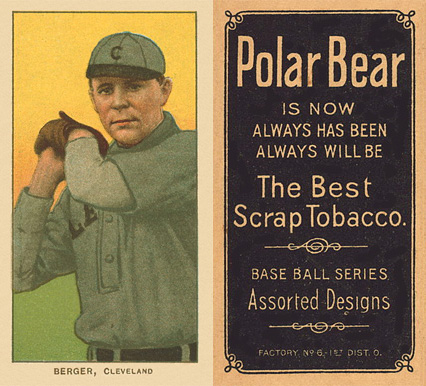 1909 White Borders Polar Bear Berger, Cleveland #37 Baseball Card
