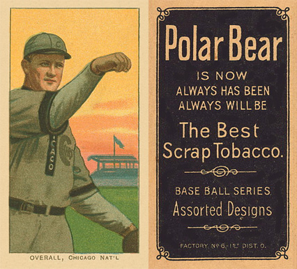1909 White Borders Polar Bear Overall, Chicago Nat'L #373 Baseball Card