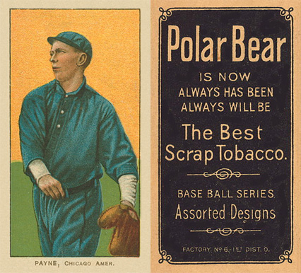 1909 White Borders Polar Bear Payne, Chicago Amer. #382 Baseball Card