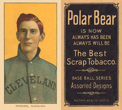 1909 White Borders Polar Bear Perring, Cleveland #386 Baseball Card