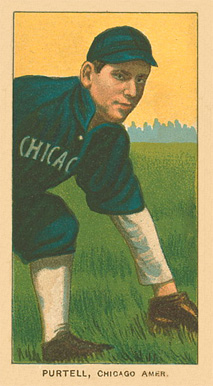 1909 White Borders Polar Bear Purtell, Chicago Amer #399 Baseball Card