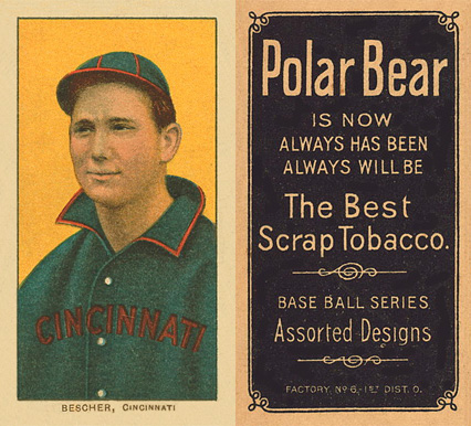 1909 White Borders Polar Bear Bescher, Cincinnati #40 Baseball Card