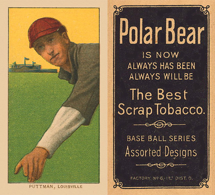 1909 White Borders Polar Bear Puttman, Louisville #400 Baseball Card