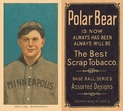 1909 White Borders Polar Bear Quillen, Minneapolis #401 Baseball Card