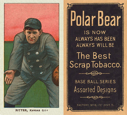 1909 White Borders Polar Bear Ritter, Kansas City #413 Baseball Card