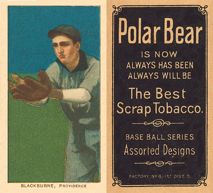 1909 White Borders Polar Bear Blackburne, Providence #42 Baseball Card
