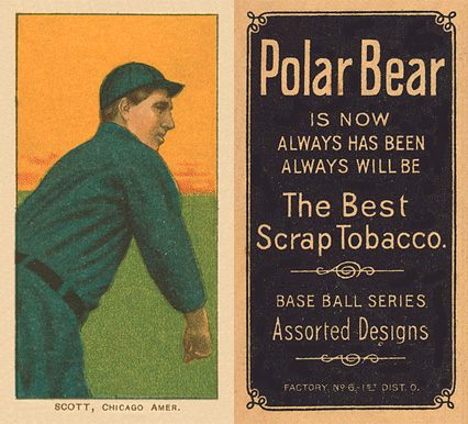 1909 White Borders Polar Bear Scott, Chicago Amer. #432 Baseball Card