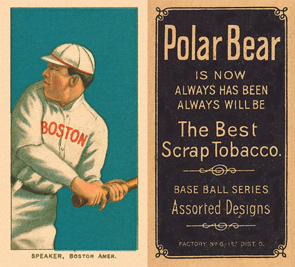 1909 White Borders Polar Bear Speaker, Boston Amer. #456 Baseball Card